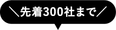 先着300社まで